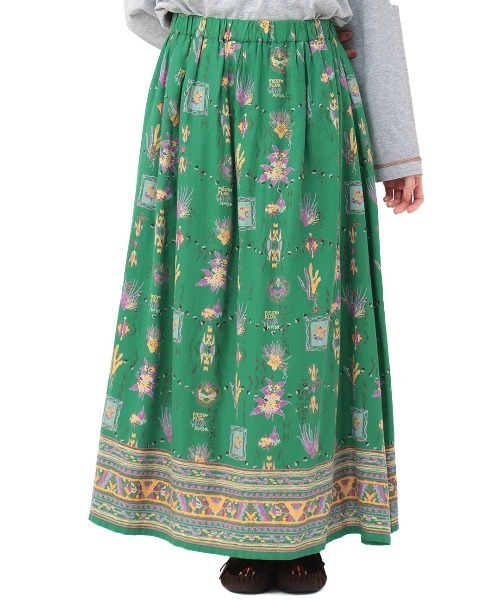 チチカカ（チチカカ）の「コットンメヒコプリントスカート（スカート・レディース・ブラック/オレンジ/グリーン・FREE）」の8枚目の写真