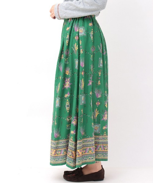 チチカカ（チチカカ）の「コットンメヒコプリントスカート（スカート・レディース・ブラック/オレンジ/グリーン・FREE）」の10枚目の写真