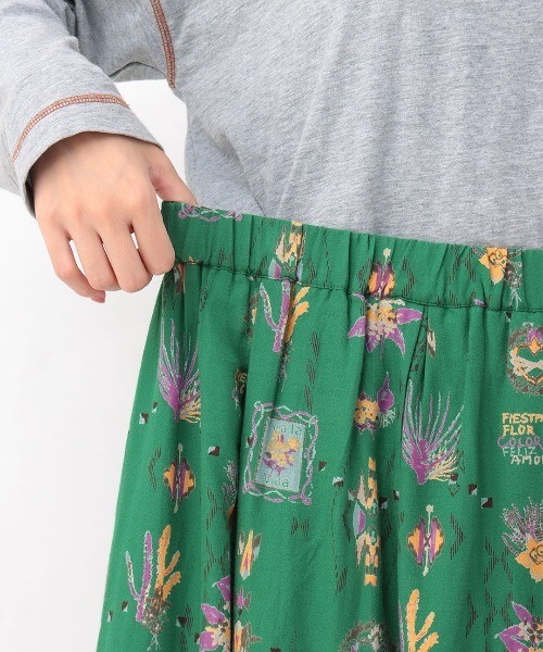 チチカカ（チチカカ）の「コットンメヒコプリントスカート（スカート・レディース・ブラック/オレンジ/グリーン・FREE）」の14枚目の写真