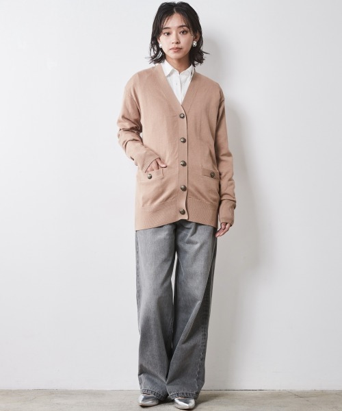 CHIC STYLE(シックスタイル)の「 ワイドカフスシャツ <大きいサイズ有>シックスタイル (シャツ/ブラウス・レディース・オフホワイト/ブルー系・M/L/LL/3L/4L/5L)」の17枚目の写真