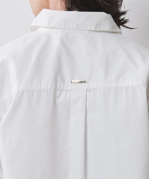 CHIC STYLE(シックスタイル)の「 ワイドカフスシャツ <大きいサイズ有>シックスタイル (シャツ/ブラウス・レディース・オフホワイト/ブルー系・M/L/LL/3L/4L/5L)」の19枚目の写真