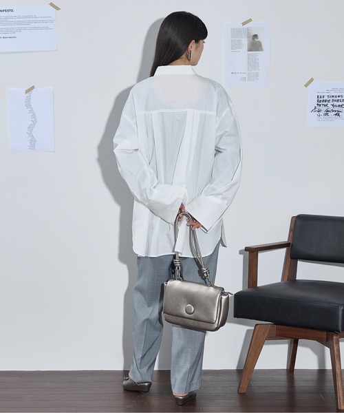 セール】レタリングプリントルーズフィットシャツ（シャツ/ブラウス