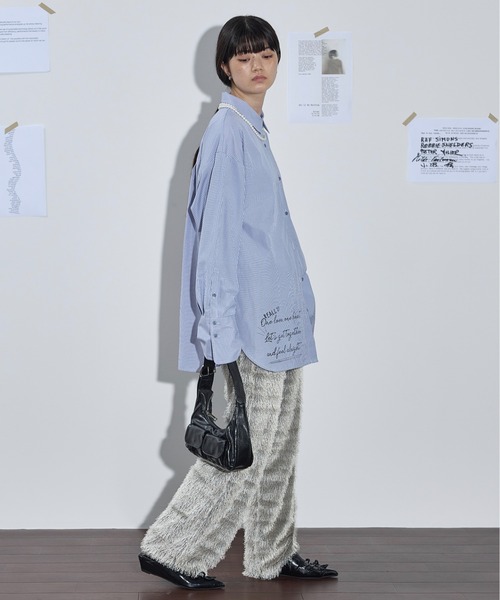 みる　0430★5/5着 セール】レタリングプリントルーズフィットシャツ（シャツ/ブラウス