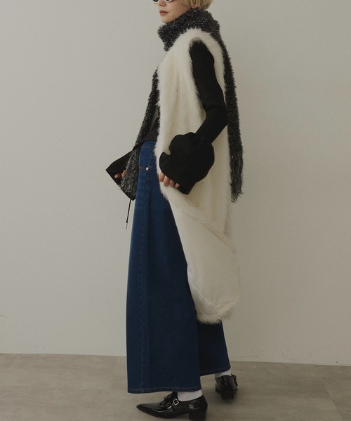 クラス ロベストカヴァリベスト 毛皮ベスト ファーベスト フリンジ