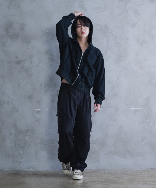 AROUND FLAVA(アラウンドフラバ)の「heavy weight linking sweatpants / ヘビーウェイト リンキング スウェットパンツ(スウェットパンツ・メンズ・グレー/ブラック・SMALL/MEDIUM/LARGE)」の9枚目の写真