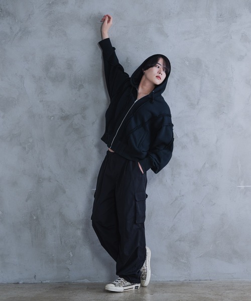 AROUND FLAVA(アラウンドフラバ)の「heavy weight linking sweatpants / ヘビーウェイト リンキング スウェットパンツ(スウェットパンツ・メンズ・グレー/ブラック・SMALL/MEDIUM/LARGE)」の10枚目の写真