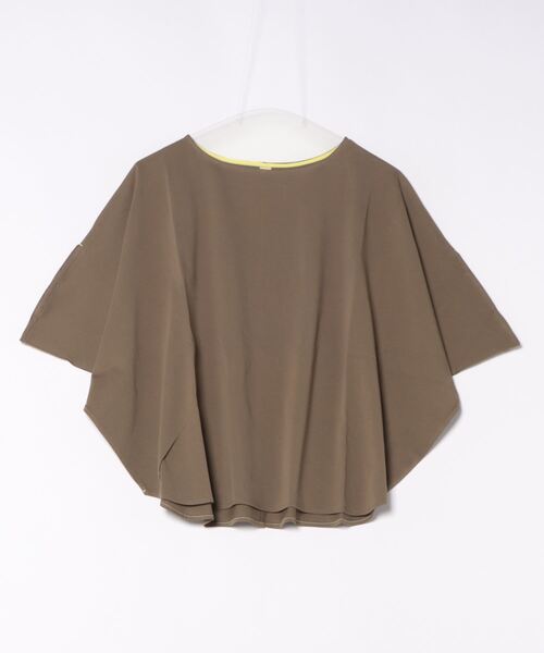 Q（キュー）の「エアリーラウンドT（Tシャツ/カットソー・レディース・バーガンディー/ブラック/オリーブ・MEDIUM）」の10枚目の写真