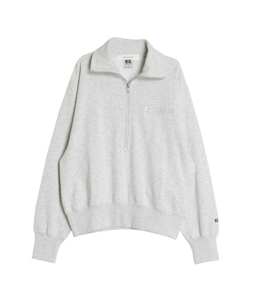 Russell Athletic（ラッセルアスレティック）の「【RUSSELLコラボ】フロントZIPプルオーバー（スウェット・レディース・ライトグレー・FREE）」の5枚目の写真