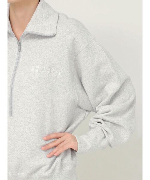 Russell Athletic（ラッセルアスレティック）の「【RUSSELLコラボ】フロントZIPプルオーバー（スウェット・レディース・ライトグレー・FREE）」の10枚目の写真