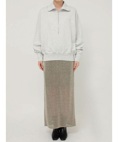 Russell Athletic（ラッセルアスレティック）の「【RUSSELLコラボ】フロントZIPプルオーバー（スウェット・レディース・ライトグレー・FREE）」の13枚目の写真