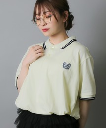 ワンポイント刺繍 半袖鹿の子ポロシャツ