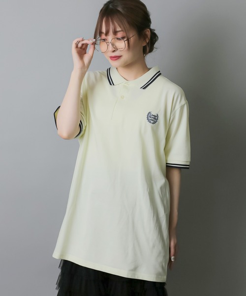 SPINNS（スピンズ）の「ワンポイント刺繍 半袖鹿の子ポロシャツ（ポロシャツ・レディース・ブラック/アイボリー/ネイビー/ピンク・ONESIZE）」の20枚目の写真