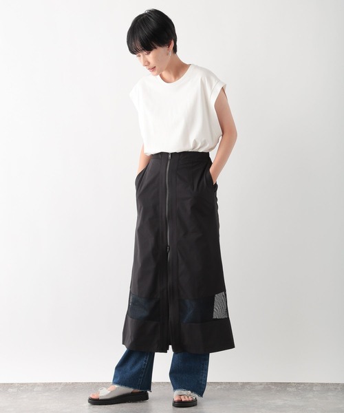 LEPSIM(レプシィム)の「裾切り替えスカート 116757(スカート・レディース・ブラック/オフホワイト・FREE)」の9枚目の写真