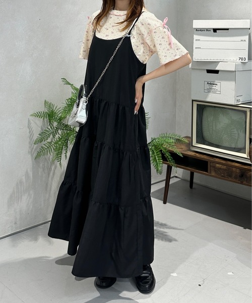 kutir（クティール）の「小花柄ワッフルリボンTシャツ/サーマルTシャツ（Tシャツ/カットソー・レディース・ホワイト/ブラック/アイボリー/ネイビー/オフホワイト・FREE）」の15枚目の写真