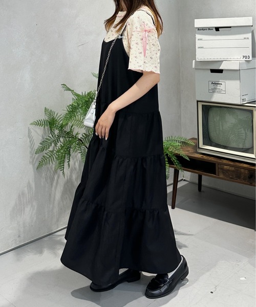 kutir（クティール）の「小花柄ワッフルリボンTシャツ/サーマルTシャツ（Tシャツ/カットソー・レディース・ホワイト/ブラック/アイボリー/ネイビー/オフホワイト・FREE）」の16枚目の写真