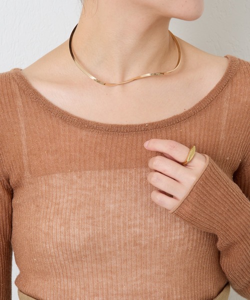 PAPILLONNER（パピヨネ）の「ニュアンスチョーカー（ネックレス・レディース・ゴールド/シルバー・FREE）」の2枚目の写真