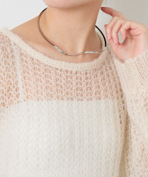 PAPILLONNER（パピヨネ）の「ニュアンスチョーカー（ネックレス・レディース・ゴールド/シルバー・FREE）」の4枚目の写真