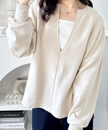 GeeRA | 深Vネック裏毛スウェットプルオーバー(スウェット)