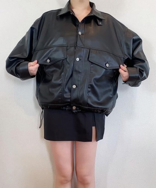 MONO-MART(モノマート)の「【nui nullu】3WAYオーバーサイズジャケット(ブルゾン・レディース・グレー/ブラック/アイボリー/ブラウン/ワイン・FREE)」の13枚目の写真