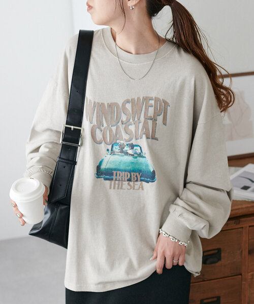 セール】【WEB限定】ピグメントグラフィックロンT（Tシャツ/カットソー