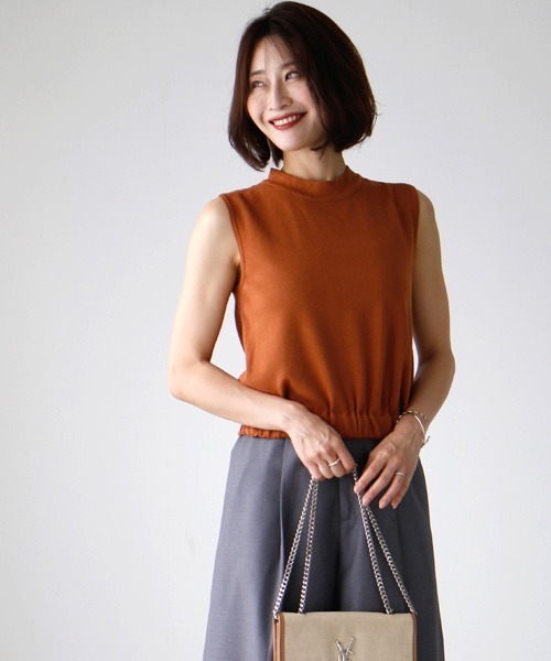 Ehre style(エーレスタイル)の「仕事も!デイリーも!着回し上手ノースリセットアップ(セットアップ・レディース・テラコッタ/カーキ・FREE)」の13枚目の写真