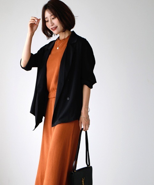 Ehre style(エーレスタイル)の「仕事も!デイリーも!着回し上手ノースリセットアップ(セットアップ・レディース・テラコッタ/カーキ・FREE)」の10枚目の写真