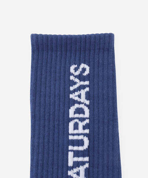 Saturdays NYC（サタデーズ ニューヨークシティ ）の「Logo Sock（ソックス/靴下・メンズ・ブルー/キャメル/レッド・FREE）」の4枚目の写真