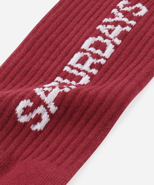 Saturdays NYC（サタデーズ ニューヨークシティ ）の「Logo Sock（ソックス/靴下・メンズ・ブルー/キャメル/レッド・FREE）」の9枚目の写真