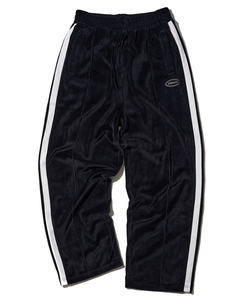 VISION STREET WEAR（ヴィジョンストリートウェア）の「【VISION STREET WEAR】セットアップ対応 ベロアトラックパンツ / カラージャージ（その他パンツ・レディース・チャコールグレー/アイボリー/ブラック/ネイビー・MEDIUM/LARGE/X-LARGE）」の2枚目の写真