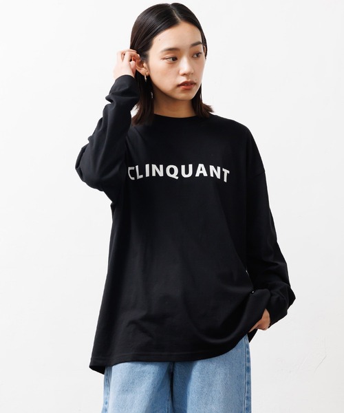 mili an deni(ミリアンデニ)の「フォントプリント長袖Tシャツ(Tシャツ/カットソー・レディース・ネイビー/ブラック/チャコールグレー/オフホワイト・L/M)」の8枚目の写真