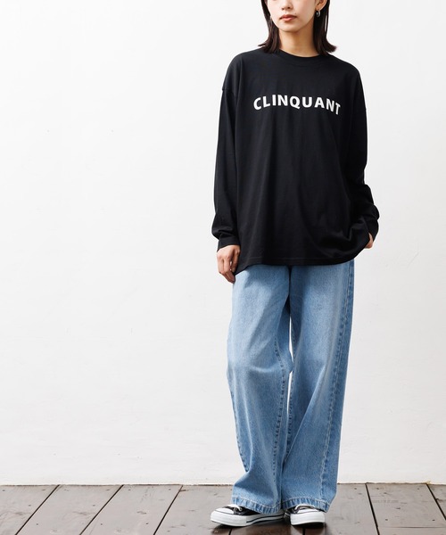 mili an deni(ミリアンデニ)の「フォントプリント長袖Tシャツ(Tシャツ/カットソー・レディース・ネイビー/ブラック/チャコールグレー/オフホワイト・L/M)」の9枚目の写真