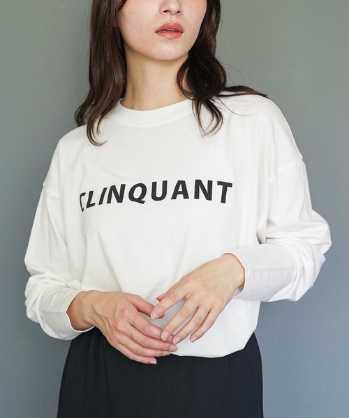 mili an deni(ミリアンデニ)の「フォントプリント長袖Tシャツ(Tシャツ/カットソー・レディース・ネイビー/ブラック/チャコールグレー/オフホワイト・L/M)」の17枚目の写真