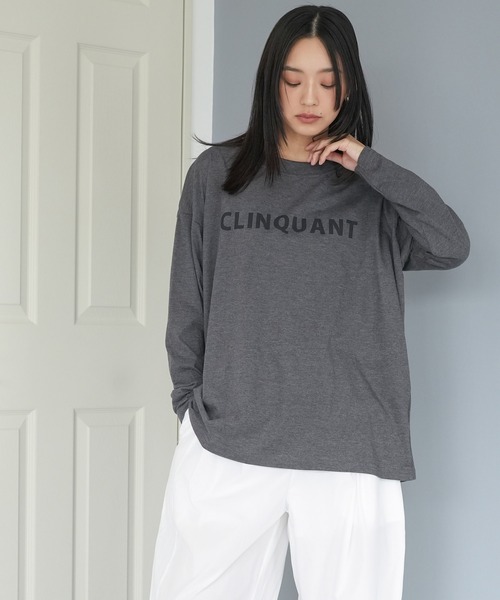 mili an deni(ミリアンデニ)の「フォントプリント長袖Tシャツ(Tシャツ/カットソー・レディース・ネイビー/ブラック/チャコールグレー/オフホワイト・L/M)」の22枚目の写真