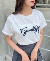 ふくれ刺繍パールロゴTシャツ