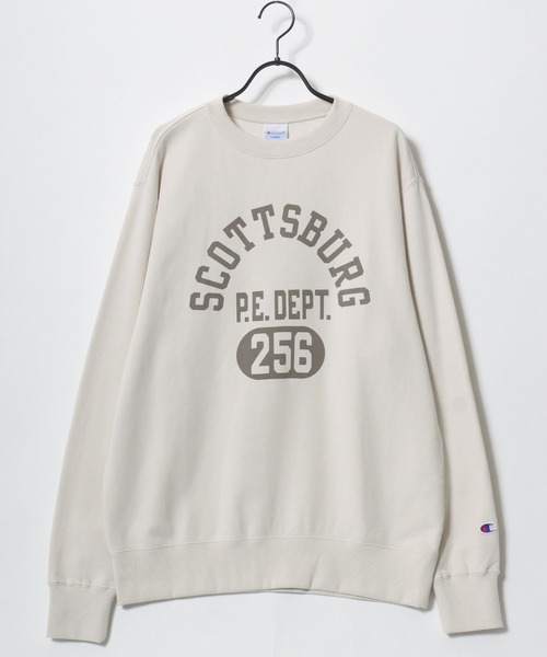 Champion(チャンピオン)の「Champion/チャンピオン コットンUSA 裏毛 カレッジロゴ スウェット トレーナー/レディース メンズ(スウェット・メンズ・スミクロ/オートミール/ネイビー/ブルー/オフホワイト/ブルー系その他/グリーン系その他/ホワイト系その他/ベージュ系その他/ブラック系その他・M/XL/L)」の18枚目の写真