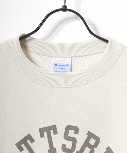 Champion(チャンピオン)の「Champion/チャンピオン コットンUSA 裏毛 カレッジロゴ スウェット トレーナー/レディース メンズ(スウェット・メンズ・スミクロ/オートミール/ネイビー/ブルー/オフホワイト/ブルー系その他/グリーン系その他/ホワイト系その他/ベージュ系その他/ブラック系その他・M/XL/L)」の12枚目の写真