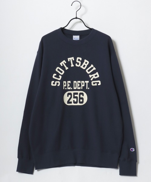 Champion(チャンピオン)の「Champion/チャンピオン コットンUSA 裏毛 カレッジロゴ スウェット トレーナー/レディース メンズ(スウェット・メンズ・スミクロ/オートミール/ネイビー/ブルー/オフホワイト/ブルー系その他/グリーン系その他/ホワイト系その他/ベージュ系その他/ブラック系その他・M/XL/L)」の15枚目の写真