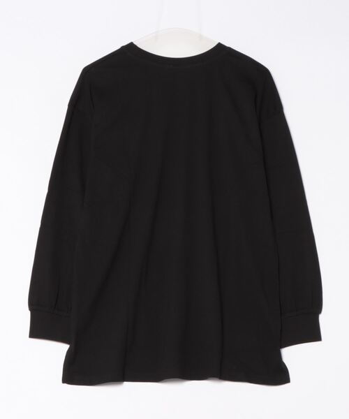Honeys(ハニーズ)の「ロゴプリントチュニックTシャツ(Tシャツ/カットソー・レディース・スミクロ/グリーン/ブラック/オフホワイト・S/M/L/LL)」の15枚目の写真