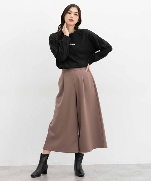 Honeys(ハニーズ)の「ロゴプリントチュニックTシャツ(Tシャツ/カットソー・レディース・スミクロ/グリーン/ブラック/オフホワイト・S/M/L/LL)」の19枚目の写真