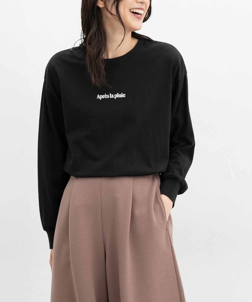 Honeys(ハニーズ)の「ロゴプリントチュニックTシャツ(Tシャツ/カットソー・レディース・スミクロ/グリーン/ブラック/オフホワイト・S/M/L/LL)」の20枚目の写真