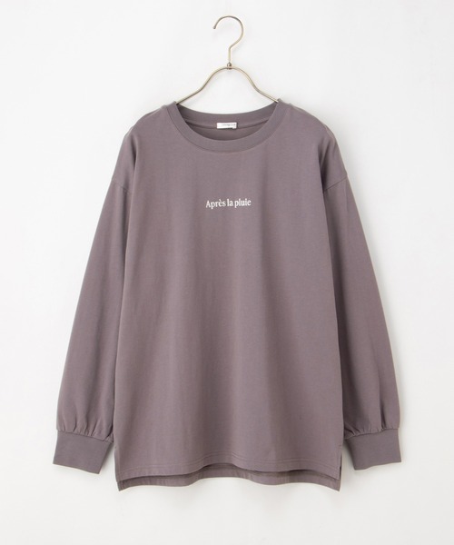 Honeys(ハニーズ)の「ロゴプリントチュニックTシャツ(Tシャツ/カットソー・レディース・スミクロ/グリーン/ブラック/オフホワイト・S/M/L/LL)」の6枚目の写真