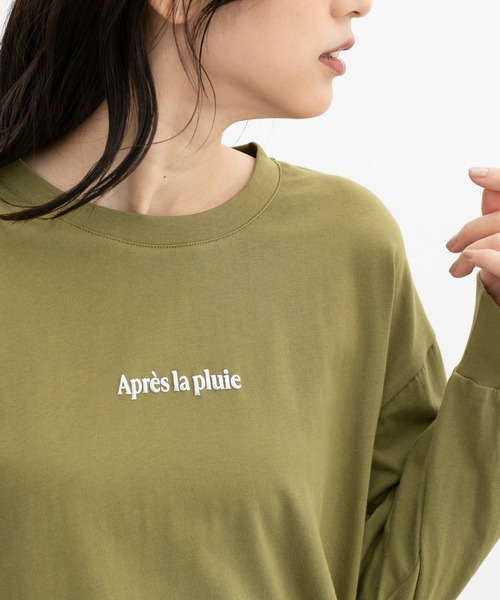 Honeys(ハニーズ)の「ロゴプリントチュニックTシャツ(Tシャツ/カットソー・レディース・スミクロ/グリーン/ブラック/オフホワイト・S/M/L/LL)」の11枚目の写真