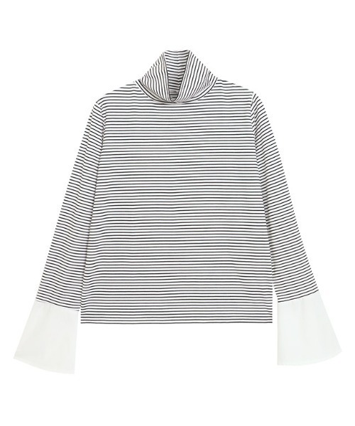 Pierrot(ピエロ)の「【静電気防止】パールカフス/タートルネックドッキングカットソー(Tシャツ/カットソー・レディース・ブラック系その他/ホワイト系その他/その他/グレー系その他・M/L)」の12枚目の写真