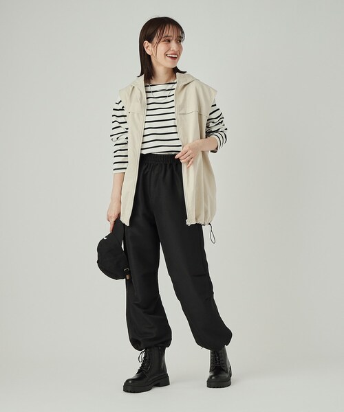 Cutie Blonde（キューティーブロンド）の「◆【洗える】軽くて楽ちん パラシュートパンツ（その他パンツ・レディース・ブラック/チャコールグレー/ナチュラル・04/03/02）」の13枚目の写真