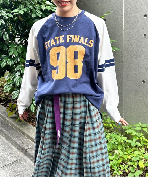 【セール】HEAVYCOTTON ナンバリングラグランTEE/ユニセックス（Tシャツ/カットソー）｜DOUBLE NAME（ダブルネーム）