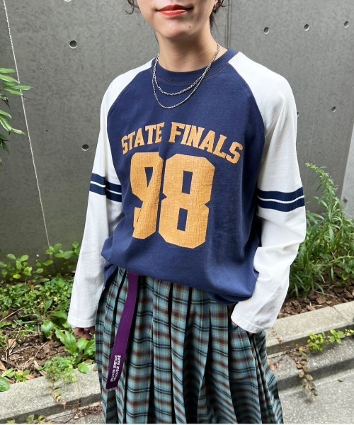 【セール】HEAVYCOTTON ナンバリングラグランTEE/ユニセックス（Tシャツ/カットソー）｜DOUBLE NAME（ダブルネーム）