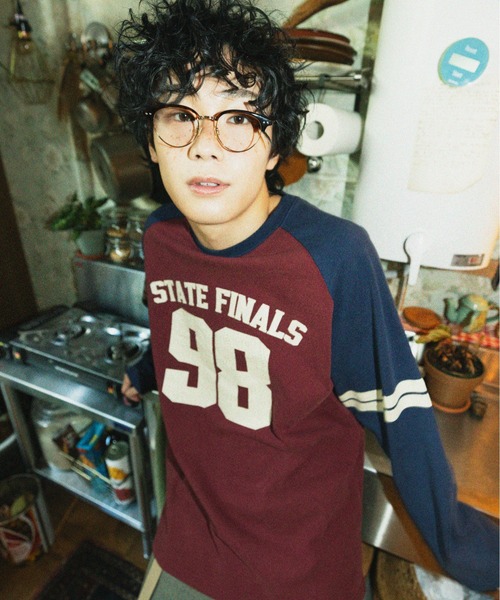 【セール】HEAVYCOTTON ナンバリングラグランTEE/ユニセックス（Tシャツ/カットソー）｜DOUBLE NAME（ダブルネーム）