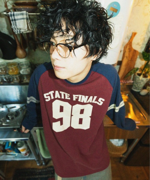 【セール】HEAVYCOTTON ナンバリングラグランTEE/ユニセックス（Tシャツ/カットソー）｜DOUBLE NAME（ダブルネーム）