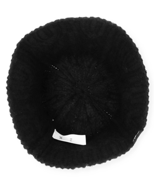 X-girl（エックスガール）の「CABLE KNIT HAT（ハット・レディース・ブラック/オフホワイト・ONE SIZE）」の11枚目の写真