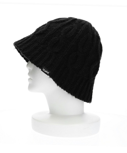 X-girl（エックスガール）の「CABLE KNIT HAT（ハット・レディース・ブラック/オフホワイト・ONE SIZE）」の14枚目の写真